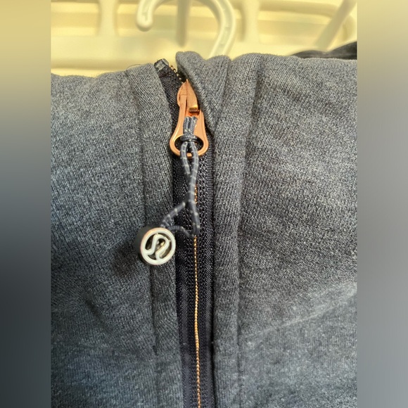 Lululemon Navy Scuba Full Zip Hoodie w/ Rose Gold Zipper - Picture 3 of 5